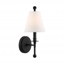Crystorama RIV-382-BF - Riverdale 6'' Black Forged Sconce