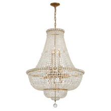 Crystorama ROS-A1015-AG-CL-MWP - Roslyn 28'' Aged Brass Chandelier