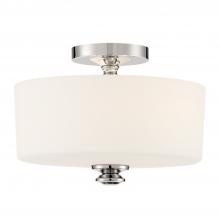 Crystorama TRA-A3302-PN - Travis 12.5'' Polished Nickel Semi Flush Mount