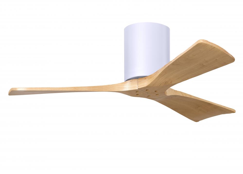 Irene-3H - Three Blade Flush Mount Paddle Fan - 42" - Gloss White Finish