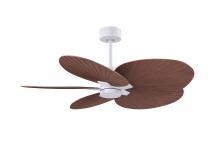 Matthews Fan Company AKTP-MWH-WN - Alessandra Tropical - Matte White - Walnut Tone Tone Blades - 10" Downrod