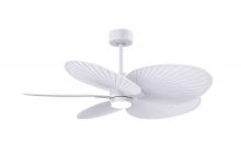 Matthews Fan Company AKTPLK-MWH-MWH - Alessandra Tropical - LK - Matte White - Matte White Blades - 10" Downrod