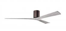 Matthews Fan Company IR3H-BB-BW-72 - Irene-3H - Three Blade Flush Mount Paddle Fan - 72" - Brushed Bronze Finish - Barn Wood Tone Bla