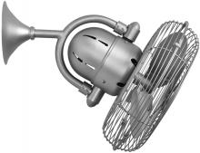 Matthews Fan Company KC-BN - Kaye - Oscillating Wall Fan - Brushed Nickel Finish - Metal Blades