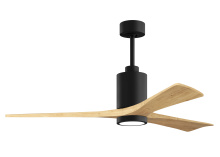 Matthews Fan Company PA3-BK-LM-60 - Patricia-3 - 60" Three Blade Ceiling Fan - 5CCT Integrated LED - Matte Black Finish
