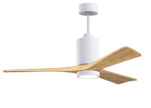 Matthews Fan Company PA3-WH-LM-52 - Patricia-3 - 52" Three Blade Ceiling Fan - 5CCT Integrated LED - Gloss White Finish