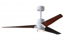 Matthews Fan Company SJ-WH-WN-60 - Super Janet - White - Walnut Tone Blades - 60" Blades - 10" Downrod