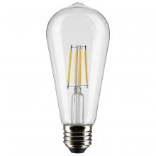 Satco Products Inc. S21869 - 5 Watt ST19 LED Filament; Clear; Medium Base; 2700K; 425 Lumens; 2-Pack