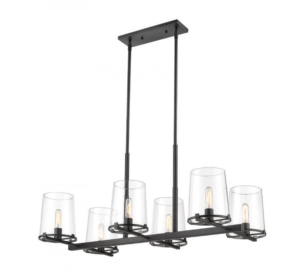 6 Light Linear Chandelier