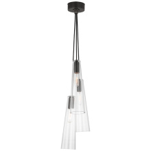 Visual Comfort & Co. Signature Collection RB 5112BZ-CG - Osvaldo 4" Triple Pendant