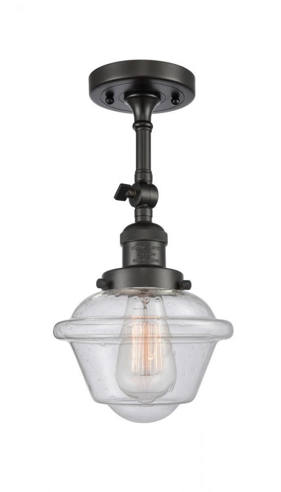 Oxford - 1 Light - 7 inch - Oil Rubbed Bronze - Adjustable Semi-Flush Mount