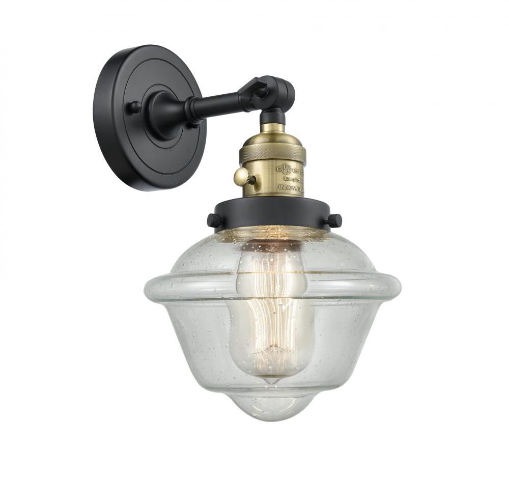 Oxford - 1 Light - 8 inch - Black Antique Brass - Adjustable Sconce
