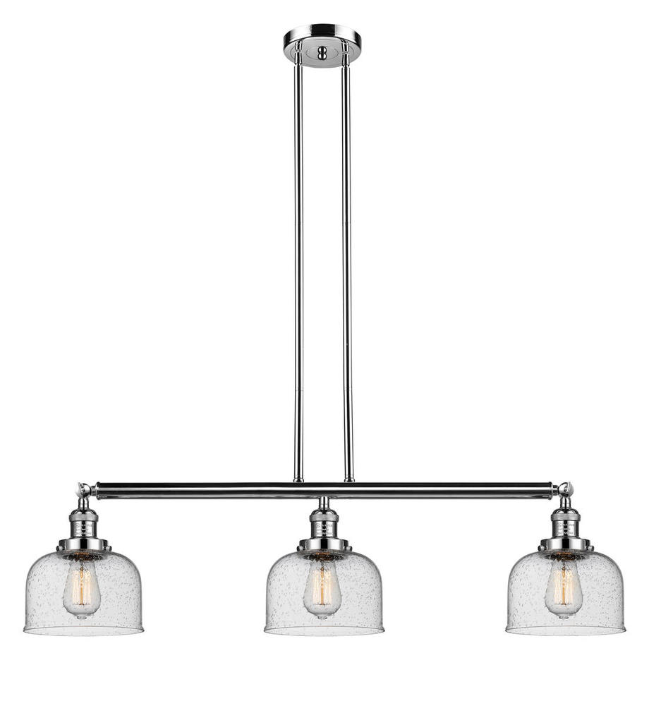 Bell - 3 Light - 41 inch - Polished Nickel - Stem Hung - Adjustable Island Light