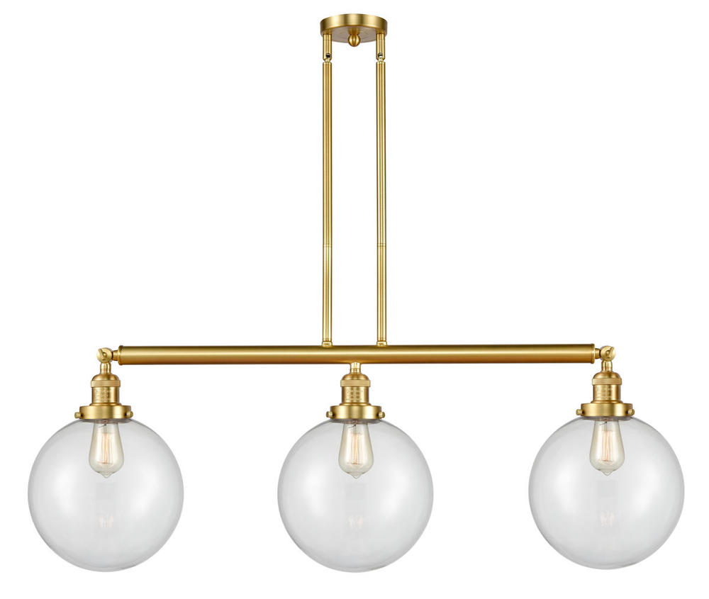 Beacon - 3 Light - 42 inch - Satin Gold - Stem Hung - Adjustable Island Light