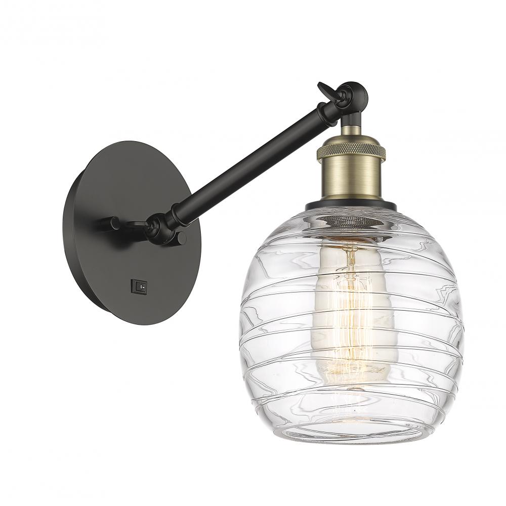 Belfast - 1 Light - 6 inch - Black Antique Brass - Adjustable Sconce