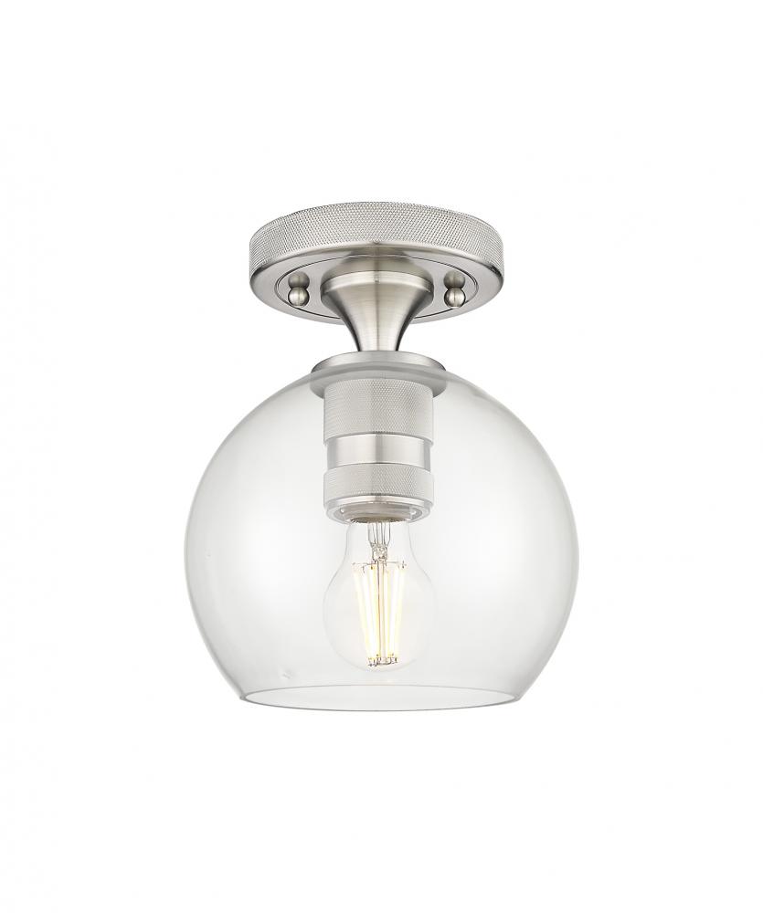 Crown Point - 1 Light - 6 inch - Satin Nickel - Flush Mount