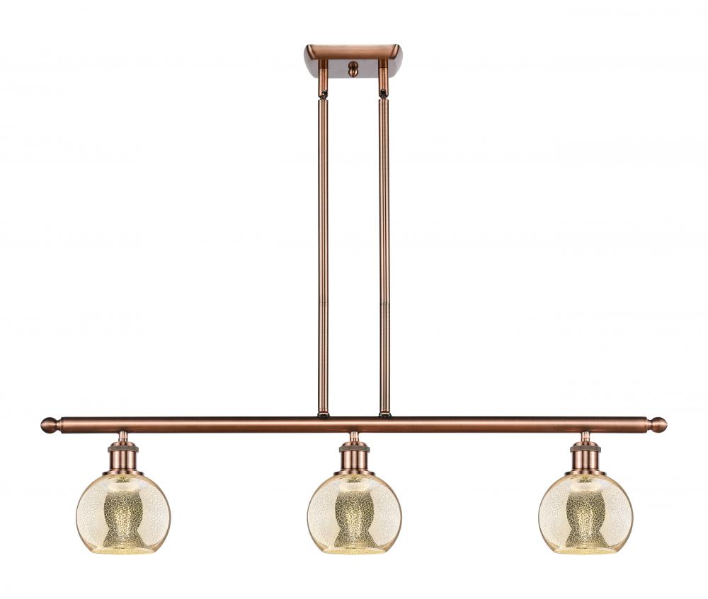 Athens - 3 Light - 36 inch - Antique Copper - Cord hung - Island Light