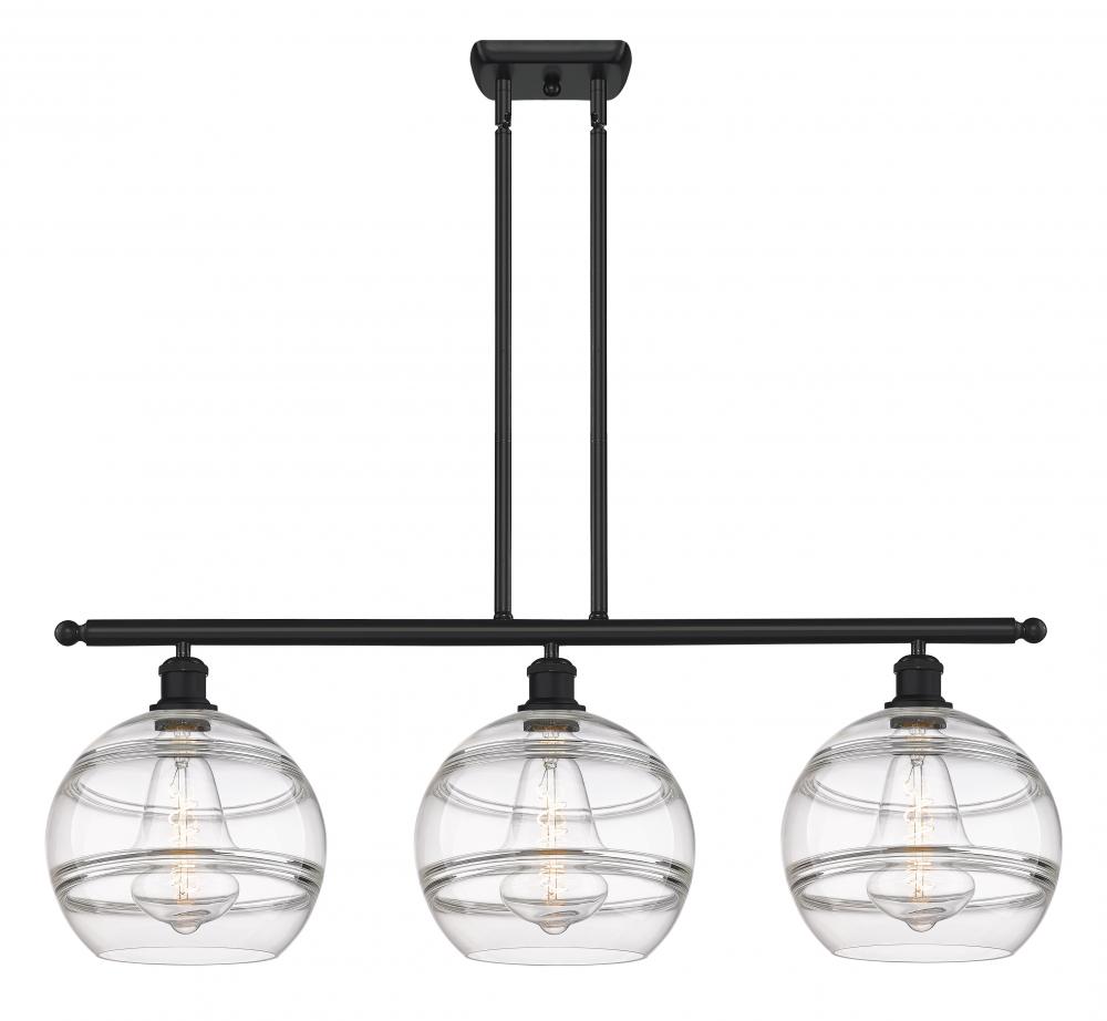 Rochester - 3 Light - 37 inch - Matte Black - Cord hung - Island Light