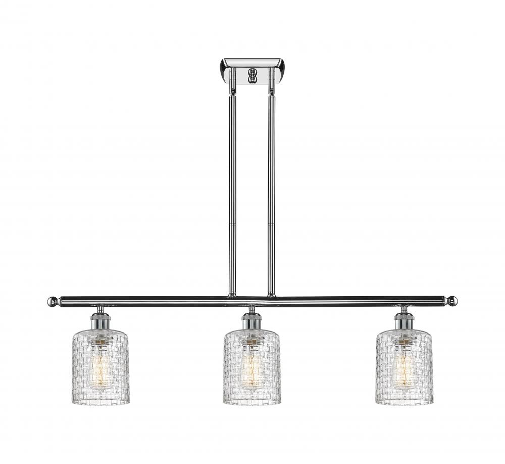 Cobbleskill - 3 Light - 36 inch - Polished Chrome - Cord hung - Island Light