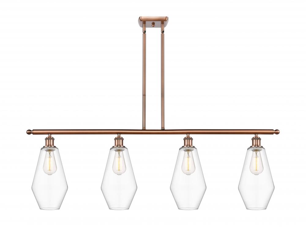 Cindyrella - 4 Light - 48 inch - Antique Copper - Cord hung - Island Light