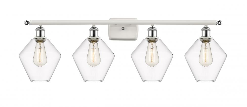 Cindyrella - 4 Light - 38 inch - White Polished Chrome - Bath Vanity Light