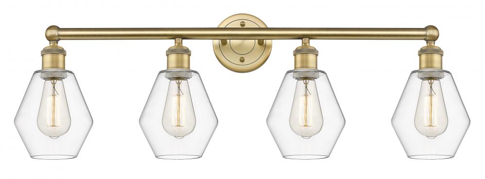 Cindyrella - 4 Light - 33 inch - Brushed Brass - Bath Vanity Light
