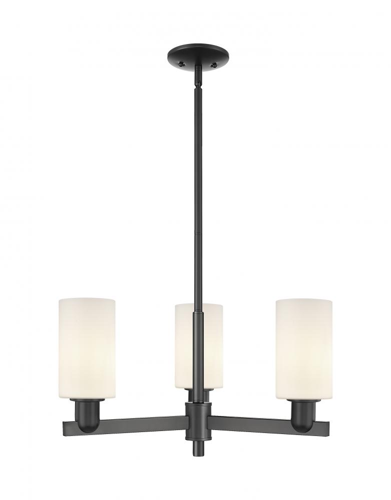Clymer - 3 Light - 26 inch - Matte Black - Stem hung - Flush Mount