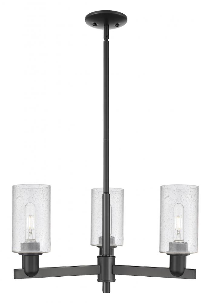 Clymer - 3 Light - 26 inch - Matte Black - Stem hung - Flush Mount