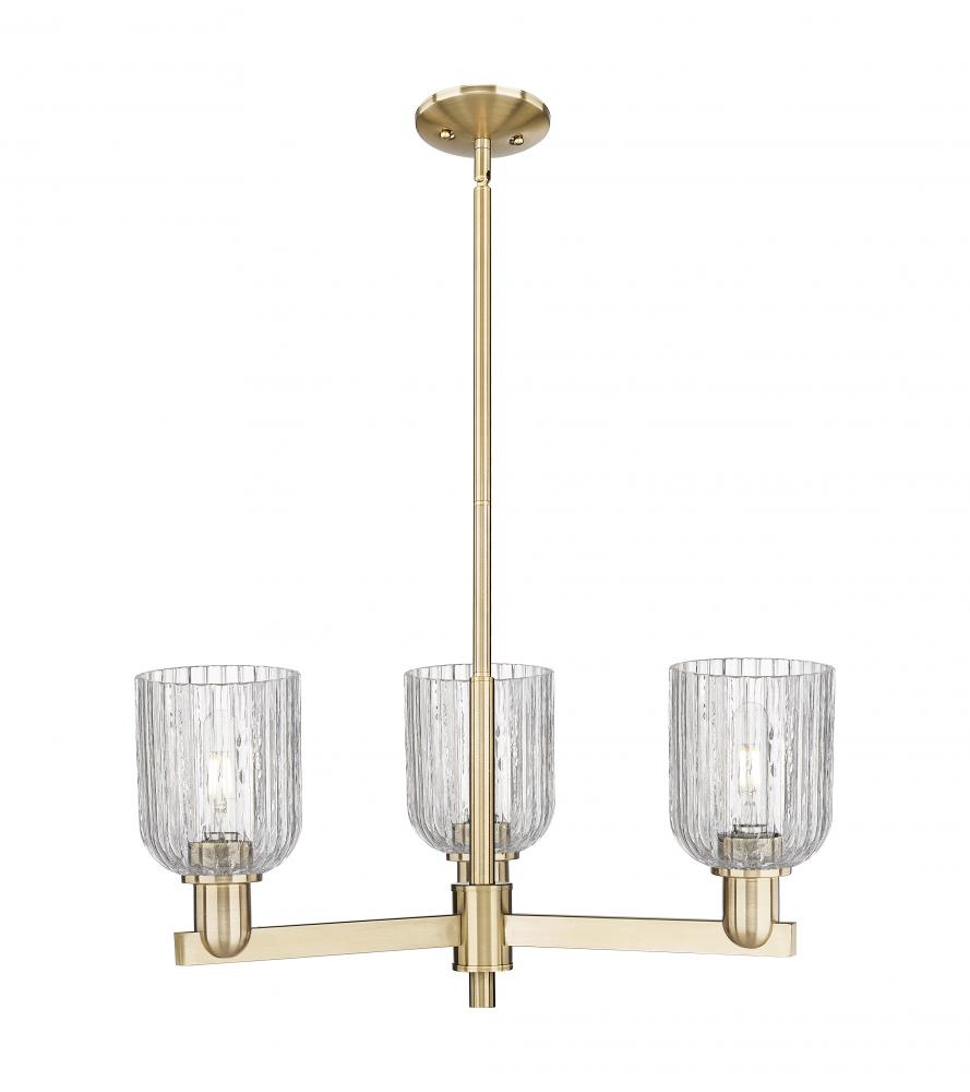 Bridal Veil - 3 Light - 18 inch - Champagne Bronze - Flush Mount