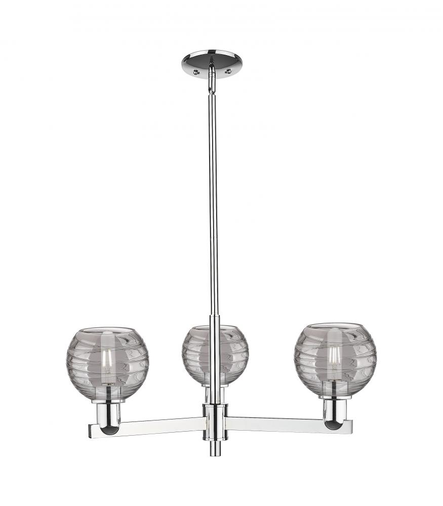 Athens Deco Swirl - 3 Light - 18 inch - Polished Chrome - Flush Mount