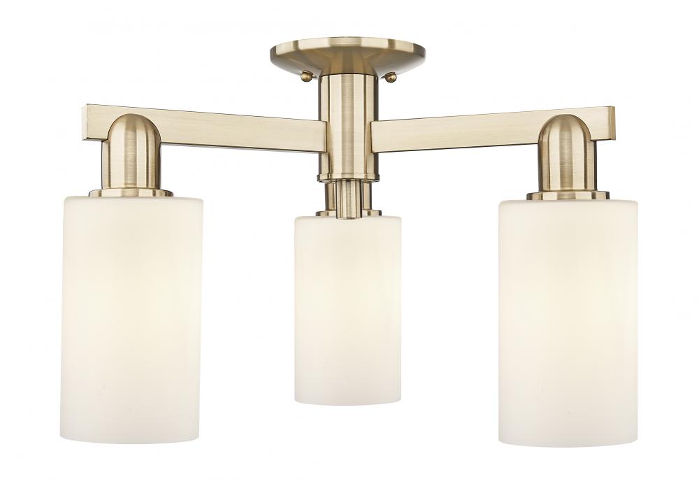 Clymer - 3 Light - 21 inch - Champagne Bronze - Semi-Flush Mount