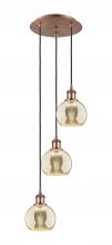 Innovations Lighting 113B-3P-AC-G128-6 - Athens - 3 Light - 12 inch - Antique Copper - Cord Hung - Multi Pendant