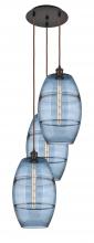Innovations Lighting 113B-3P-OB-G557-10BL - Vaz - 3 Light - 17 inch - Oil Rubbed Bronze - Cord hung - Multi Pendant