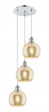 Innovations Lighting 113B-3P-PC-G128-8 - Athens - 3 Light - 15 inch - Polished Chrome - Cord Hung - Multi Pendant