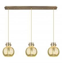 Innovations Lighting 123-410-1PS-BB-G410-8ME - Newton Sphere - 3 Light - 40 inch - Brushed Brass - Cord hung - Linear Pendant