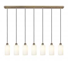 Innovations Lighting 127B-7P-BB-G434-7WH - Crown Point - 7 Light - 49 inch - Brushed Brass - Linear Pendant