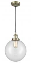 Innovations Lighting 201C-AB-G202-10-LED - Beacon - 1 Light - 10 inch - Antique Brass - Cord hung - Mini Pendant