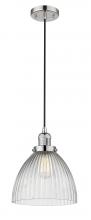 Innovations Lighting 201C-PN-G222-LED - Seneca Falls - 1 Light - 10 inch - Polished Nickel - Cord hung - Mini Pendant