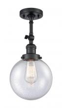 Innovations Lighting 201F-BK-G204-8 - Beacon - 1 Light - 8 inch - Matte Black - Adjustable Semi-Flush Mount