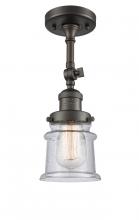 Innovations Lighting 201F-OB-G184S-LED - Canton - 1 Light - 5 inch - Oil Rubbed Bronze - Adjustable Semi-Flush Mount