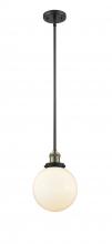Innovations Lighting 201S-BAB-G201-8-LED - Beacon - 1 Light - 8 inch - Black Antique Brass - Stem Hung - Mini Pendant