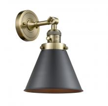 Innovations Lighting 203SW-AB-M13-BK - Appalachian - 1 Light - 8 inch - Antique Brass - Adjustable Sconce