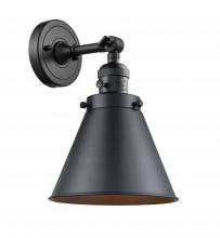 Innovations Lighting 203SW-BK-M13-BK - Appalachian - 1 Light - 8 inch - Matte Black - Adjustable Sconce