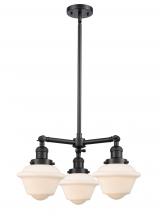Innovations Lighting 207-BK-G531-LED - Oxford - 3 Light - 20 inch - Matte Black - Stem Hung - Chandelier