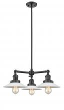 Innovations Lighting 207-OB-G1-LED - Halophane - 3 Light - 22 inch - Oil Rubbed Bronze - Stem Hung - Chandelier