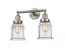 Innovations Lighting 208-SN-G184-LED - Canton - 2 Light - 17 inch - Brushed Satin Nickel - Adjustable Bath Vanity Light