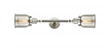 Innovations Lighting 208L-SN-G58-LED - Bell - 2 Light - 5 inch - Brushed Satin Nickel - Adjustable Bath Vanity Light
