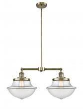 Innovations Lighting 209-AB-G542 - Oxford - 2 Light - 25 inch - Antique Brass - Stem Hung - Adjustable Island Light