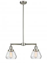 Innovations Lighting 209-SN-G172-LED - Fulton - 2 Light - 21 inch - Brushed Satin Nickel - Stem Hung - Adjustable Island Light