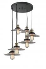 Innovations Lighting 212/6-BAB-G2 - Halophane 6 Light Multi-Pendant